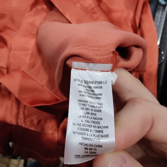 NEW Anthropologie Corey Lynn Calter Dark Orange Satin Petra Trousers M - Picture 15 of 15